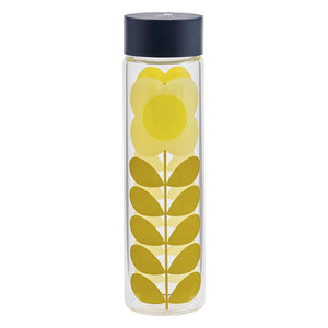 Orla Kiely 525ml Glass Water Bottle - Daisy Stem