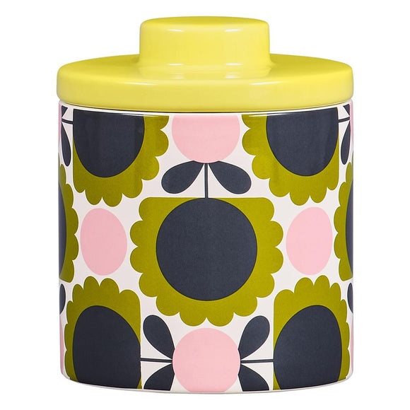 Orla Kiely Large Ceramic Storage Jar - Scallop Flower Forest