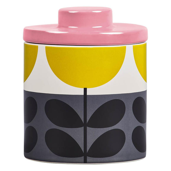 Orla Kiely Large Ceramic Storage Jar - Sunflower Ochre