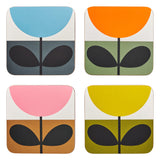 Orla Kiely Set of 4 Coasters - Sunflower Multi