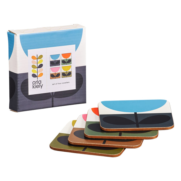 Orla Kiely Set of 4 Coasters - Sunflower Multi