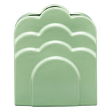Orla Kiely Ceramic Layered Vase - Buttercup Flower Pastel Green