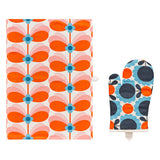 Orla Kiely Tea Towel and Oven Mitt Set - Butterfly Stem