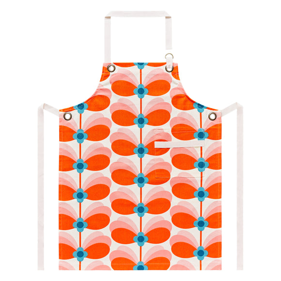 Orla Kiely Apron - Butterfly Stem Bubblegum