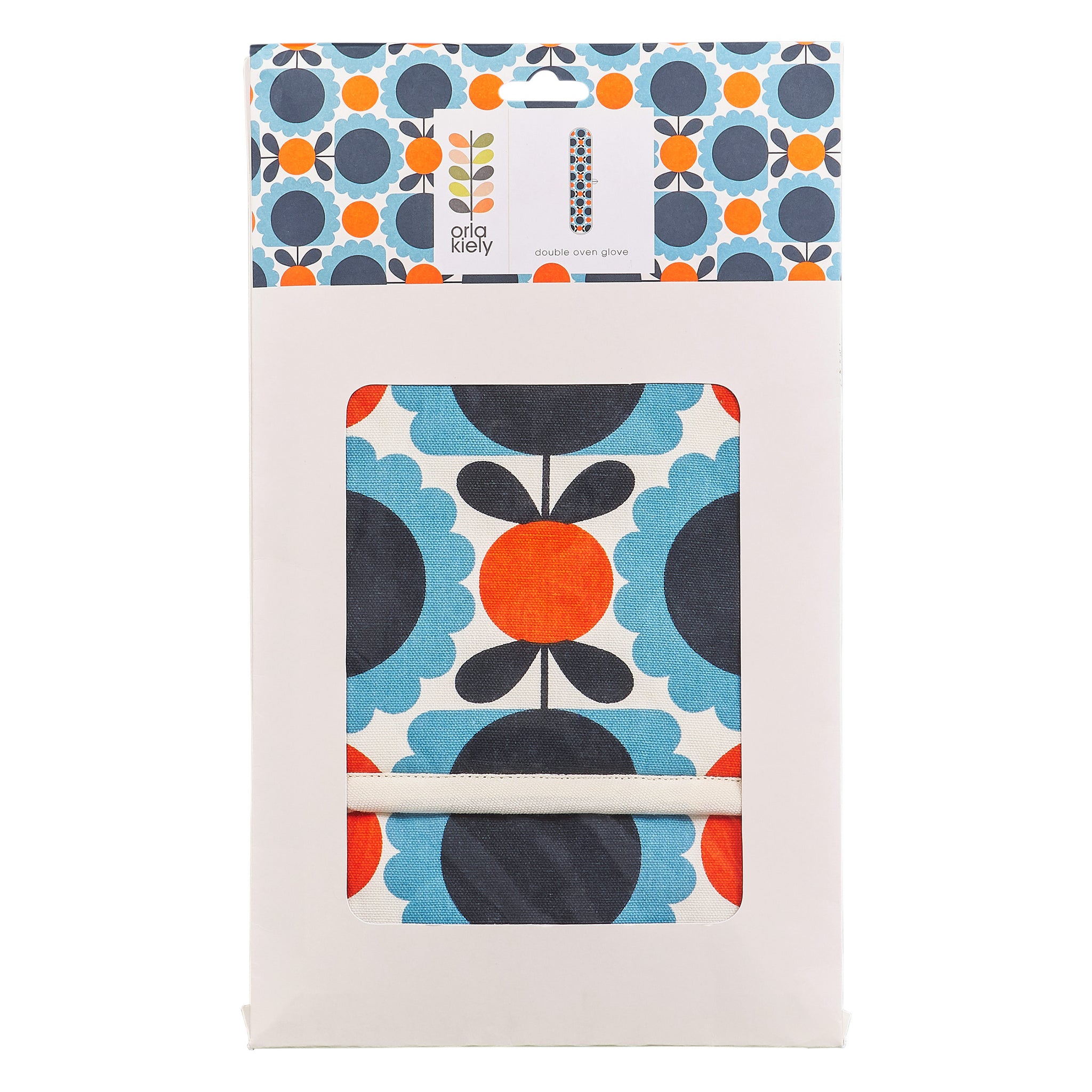 Orla Kiely Double Oven Glove Scallop Flower Sky Babylon Emporium