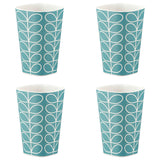 Orla Kiely Bamboo Tumblers - Linear Stem Sky (Set of 4)