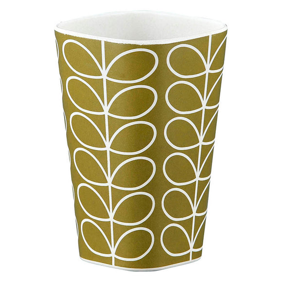 Orla Kiely Bamboo Tumbler - Linear Stem Dark Moss