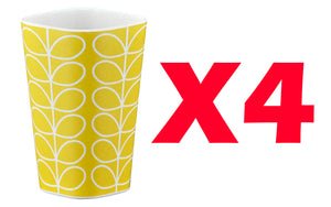 Orla Kiely Bamboo Tumblers - Linear Stem Corn (Set of 4)