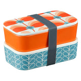 Orla Kiely Bamboo 2-Tier Lunch Box - Butterfly Stem Bubblegum