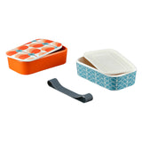 Orla Kiely Bamboo 2-Tier Lunch Box - Butterfly Stem Bubblegum