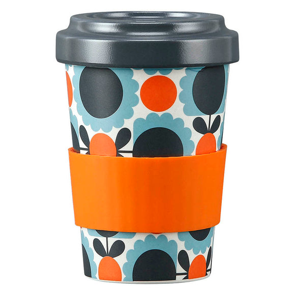 Orla Kiely Bamboo Travel Cup - Scallop Flower Sky