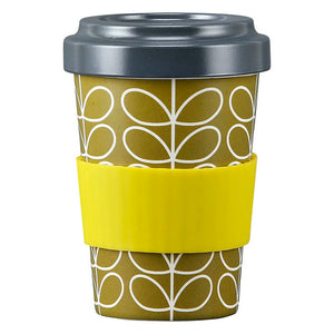 Orla Kiely Bamboo Travel Cup - Linear Stem Dark Moss