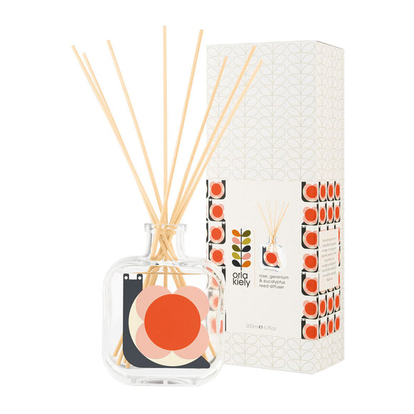 Orla Kiely Snail Reed Diffuser - Rose, Geranium & Eucalyptus