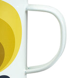 Orla Kiely Enamel Mug (500ml) - 70s Oval Flower Dandelion (Yellow)