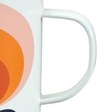 Orla Kiely Enamel Mug (500ml) - 70s Oval Flower Persimmon (Orange)
