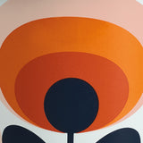 Orla Kiely Enamel Mug (500ml) - 70s Oval Flower Persimmon (Orange)