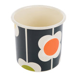 Orla Kiely Set of 3 Enamel Herb Pots + Tray - Big Spot (Shadow, Stem, Abacus)