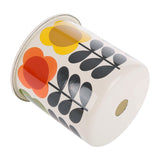 Orla Kiely Set of 3 Enamel Herb Pots + Tray - Big Spot (Shadow, Stem, Abacus)