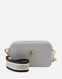Alice Wheeler London Ladies Vegan Faux Leather Pimlico Camera Cross Body Bag - Grey