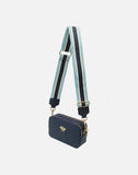 Alice Wheeler London Ladies Vegan Faux Leather Pimlico Camera Cross Body Bag - Navy Blue