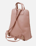 Alice Wheeler London Ladies Vegan Faux Leather Quilted Henley Backpack - Pink