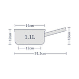 Stellar 5000 Induction 14cm 1.1L Stainless Steel Non-Stick Milk Pan (S501)