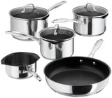 Stellar 7000 5 Piece Non-Stick Stainless Steel Draining Saucepan Set (S7C1DNS)