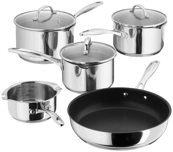 Stellar 7000 5 Piece Stainless Steel Draining Saucepan Set (S7C1D)