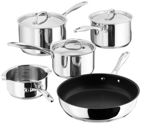 Stellar 7000 5 Piece Stainless Steel Saucepan Set (S7C1)