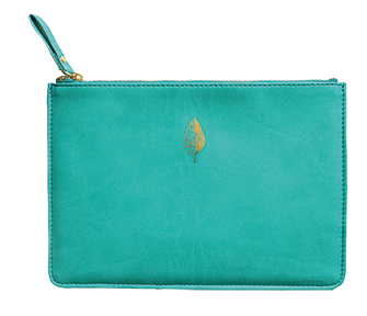 Sky & Miller - Leaf Teal Pouch