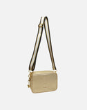 Alice Wheeler London Ladies Vegan Faux Leather Soho Camera Cross Body Bag - Gold (Design 1)
