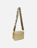 Alice Wheeler London Ladies Vegan Faux Leather Soho Camera Cross Body Bag - Gold (Design 2)