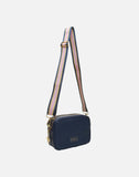 Alice Wheeler London Ladies Vegan Faux Leather Soho Camera Cross Body Bag - Navy (Design 2)