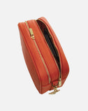 Alice Wheeler London Ladies Vegan Faux Leather Soho Camera Cross Body Bag - Orange