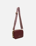 Alice Wheeler London Ladies Vegan Faux Leather Soho Camera Cross Body Bag - Plum (Design 1)