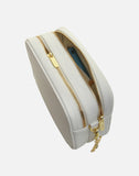 Alice Wheeler London Ladies Vegan Faux Leather Soho Camera Cross Body Bag - White