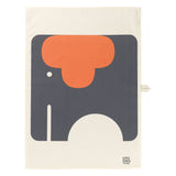 Orla Kiely Set of 2 Tea Towels - Orange Elephant