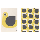 Orla Kiely Set of 2 Tea Towels - Yellow Hen