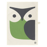 Orla Kiely Set of 2 Tea Towels - Green Owl