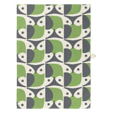 Orla Kiely Set of 2 Tea Towels - Green Owl