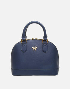 Alice Wheeler London Ladies Vegan Faux Leather Windsor Handbag - Navy Blue
